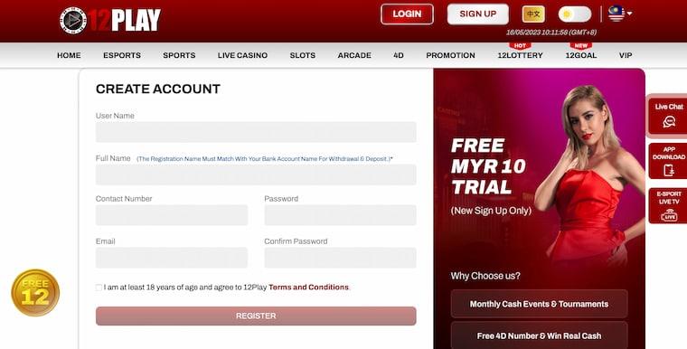 how to register on 12play sg